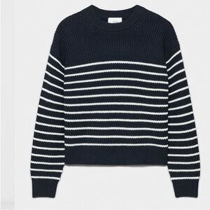 Aritzia Wilfred wool Black and White Striped Sweater